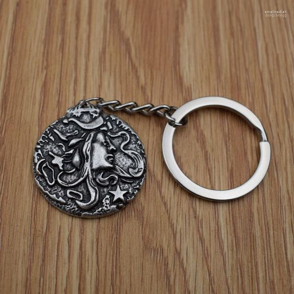 Schlüsselanhänger 12 stücke Wicca Göttin Pentagramm Schlüsselbund Vintage Magie Amulett Anhänger Für Männer Frauen Schmuck Geschenk Emel22