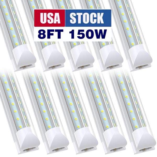 JESLED 8FT LED-Ladenleuchte, 8' 150W 6000K (24er-Pack), T8 8 Fuß LED-Röhrenleuchte für Garage, Werkstatt, hohe Leistung, verknüpfbare Ladenleuchten, Lager in den USA