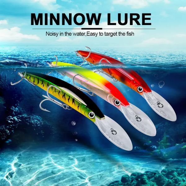 K1628 10 Renk 17cm 27G Balıkçılık Kiti Minnow Lures Krank Yem Balıkçılık Bas Alabalık Tuzlu Suyu/Tatlı Su 10 PCS/Kit için Topsu Yemleri