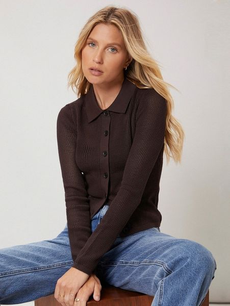 

motf premium viscose openwork knit cardigan p9pv#, White;black