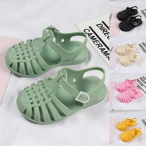 

sandal bayi gladiator sepatu berongga bersirkulasi anakanak musim panas pvc pantai fashion untuk anak 220611, Black;grey