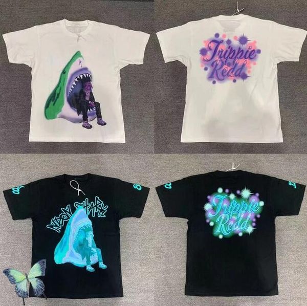 

men women tee graffiti t-shirt 2022ss black white brown, White;black