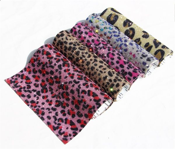 24*40 cm de leopardo shinestone lençol shen shinestone adesivo com adesivo de carro de diy 2 mm