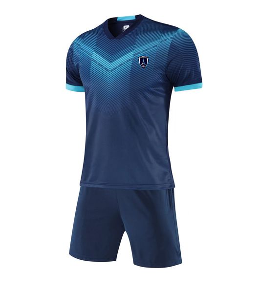 Paris FC Kinder Trainingsanzüge Freizeit Trikot Erwachsene Kurzarm Anzug Set Herren Trikot Outdoor Freizeit Laufsportbekleidung