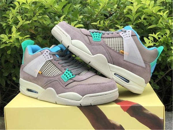 

2022 authentic union 4 30th anniversary taupe haze basketball shoes men blue fury khaki roma green desert moss 1 high og retros nrg varsity