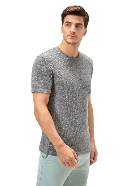 

men marled knit tee h56x#, White;black