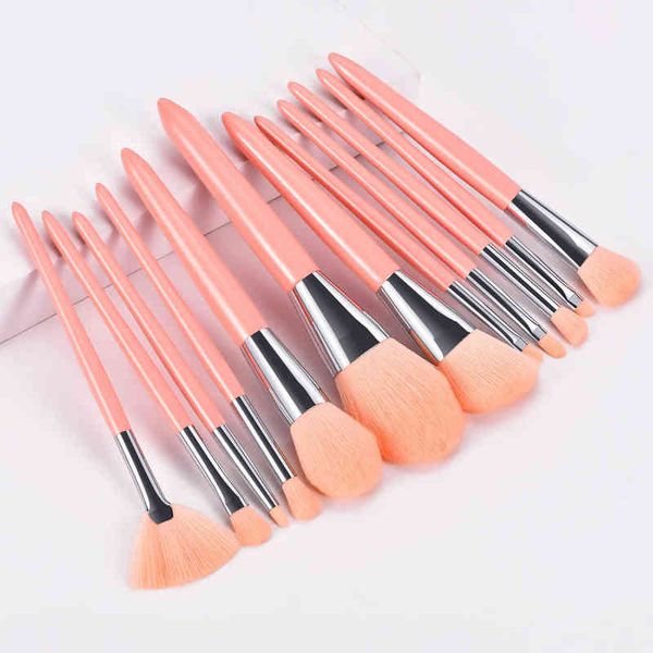 Strumenti per il trucco 12 pezzi Set di pennelli Capelli morbidi Evidenziatore Fondotinta in polvere Correttore Blush Blending Make Up Strumento cosmetico Maquiagem220422