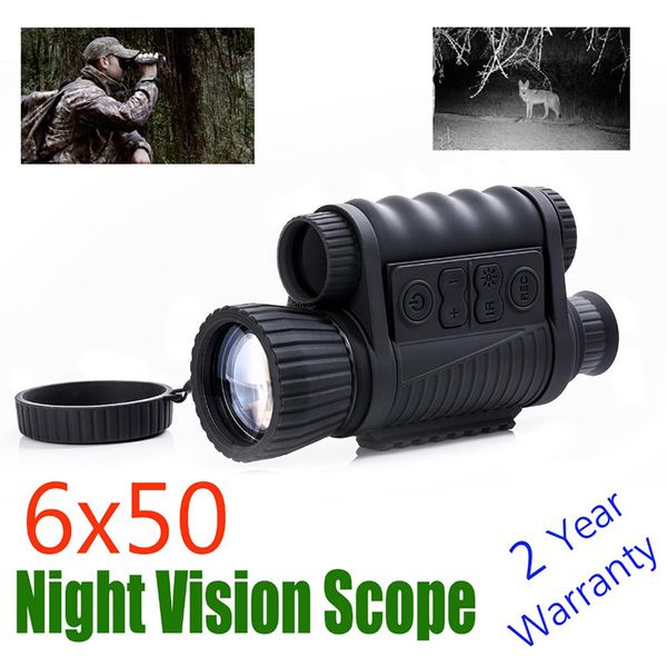 Многофункциональный 6x50 Night Vision Scope Sope Night Hunting Riflescope 200M NV Телескоп Инфракрасный цифровой монокуляр