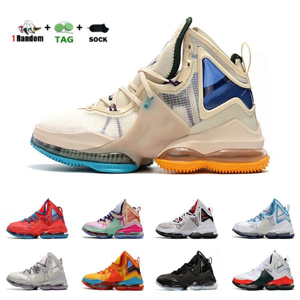 

jumpman zooms mens lebrons 19 basketball shoes designer sneakers tropical uniform hook black aqua space jam bred leopard 19s sketch graduate