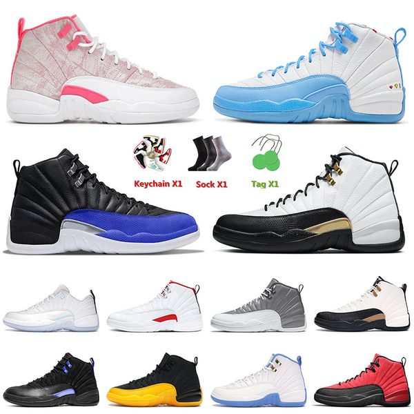 

2022 arrival mens basketball shoes 12 12s xii ice cream university blue hyper royal royalty dark concord indigo mens women trainers sneakers