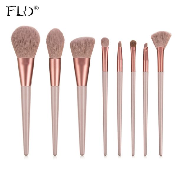

fld 8pcs makeup brushes set professional premium synthetic foundation eye shadow eyebrow blending concealer cosmetic brush tool 220722