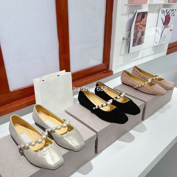 

dress shoes spring women's shoes comfortable flat bottom pearl one line belt fashion square head shallow mouth mary jane french single, Black