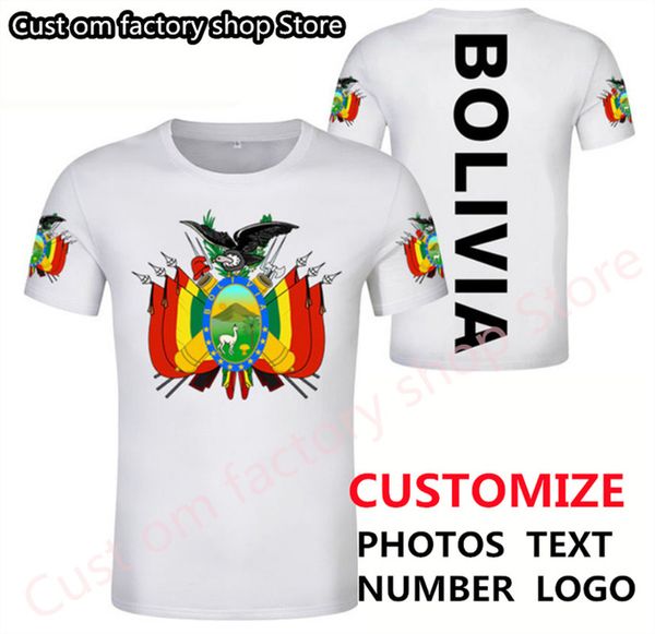 Bolívia DIY FLAG FREE Custom Chuquisaca Printing Tshirt Junta de futebol juvenil Jersey Wholesale Harajuku Top 220616