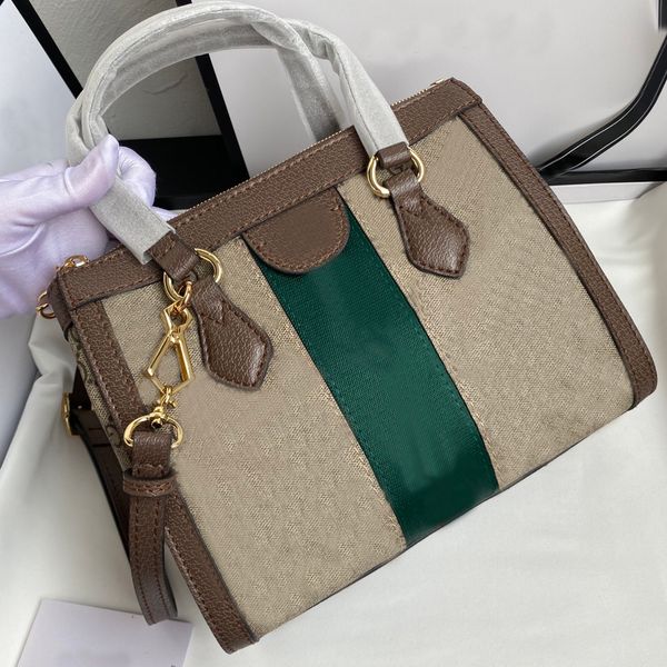 

designer handbag ophidia cross-body tote wavy canvas luxury leather strap chain cross-body tote bag multi-style one-shoulder cute wallet 755