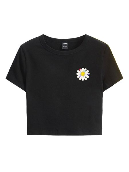 

x juliusbushart floral print round neck tee 532l#, White