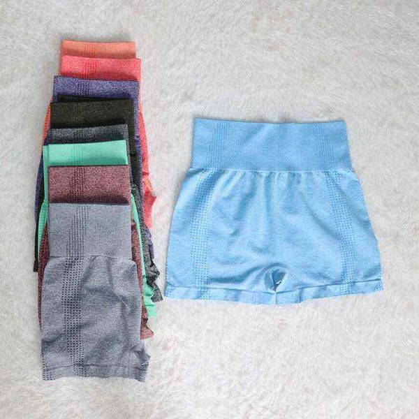 

yoga outfits 12 colours high waist women workout shorts fitness stretch push up tights sportswear seamless sport leggings 220429, White;red