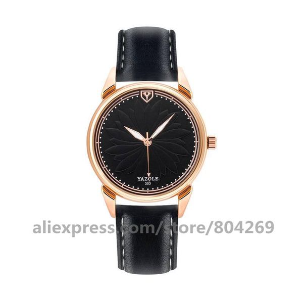 Pulseira de pulseira Bracelete feminina de atacado Vestido de ouro rosa Vestido Women Fashion Fashion Quartz Casual Leather Wristwatchwatches