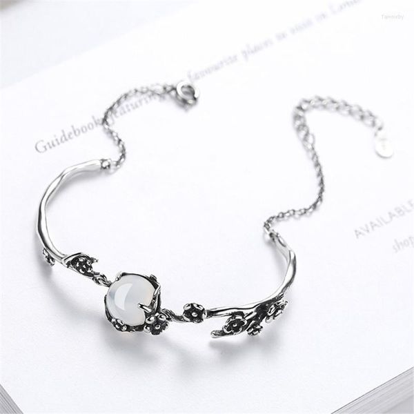 Cadeia de link Moonstone vintage Petal Bracelet Opal Friends Acessórios para pulseiras K- Fashion Gift Women Fawn22