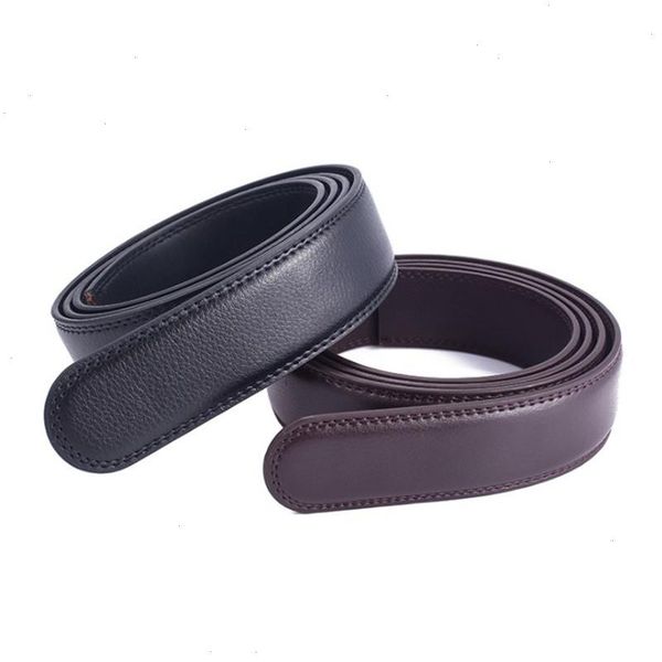 

mens no buckle belt body strap without belts men good quality male automatic pu for 3.5cm, Black;brown