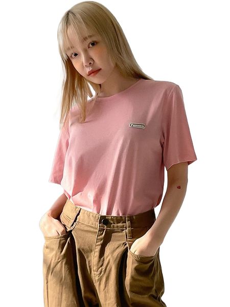 

dazy l.etter p.atched crew n.eck tee u0ca#, White