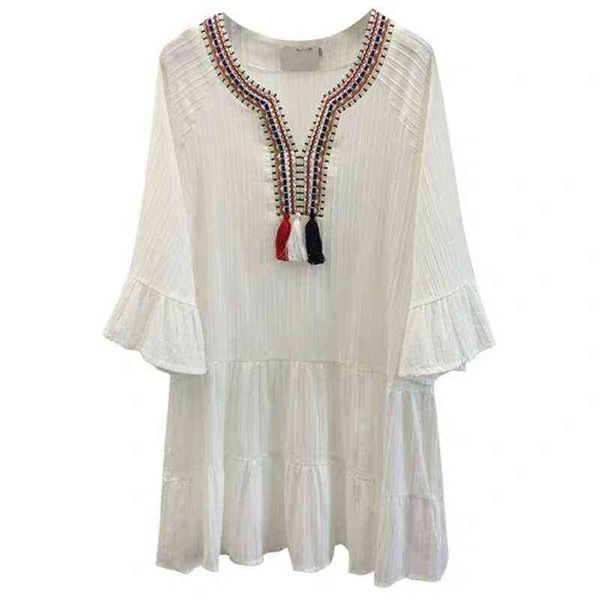 

pregnant women summer dress fashion loose clothing j220628, White