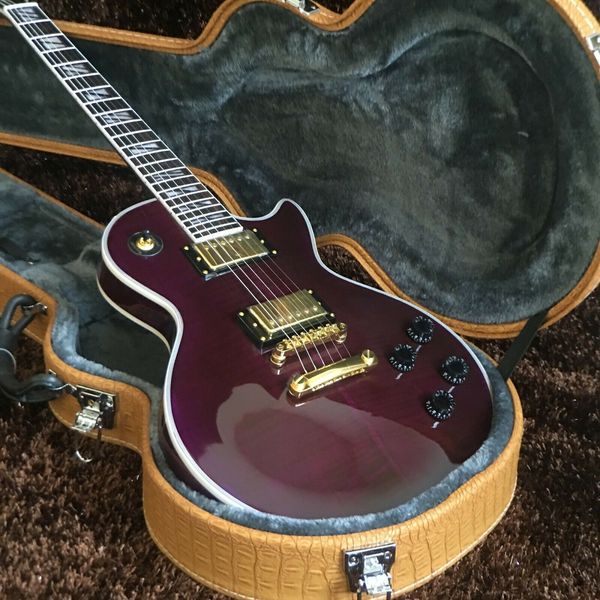 

custom factor high-quality purple card electric guitar