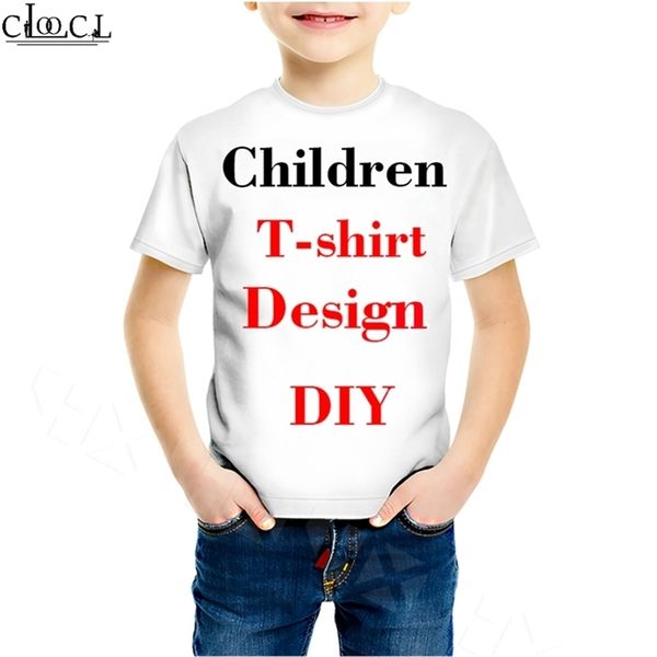 T-shirt per bambini con design personalizzato fai-da-te con stampa 3D per la famiglia Propria immagine P o Star Singer Anime Boy Girl Casual Top T458 220708