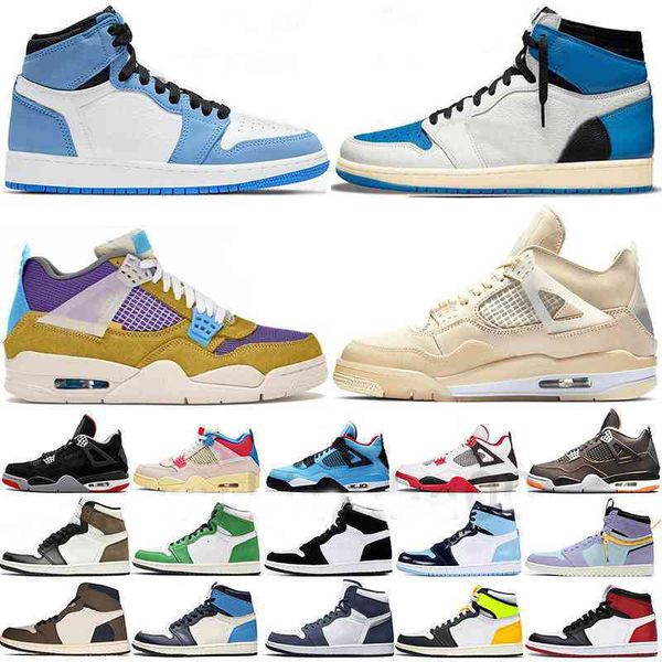

tech white oreo 4 4s basketball shoes bred sail black cat 1 1s obsidian unc trainers cactus jack university blue sports mens womens