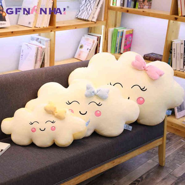 Pc Giant New Style Kawaii Cloud Cuscino peluche Soft Sofa Lovey Smile Peluche per bambini Regalo per ragazze J220704