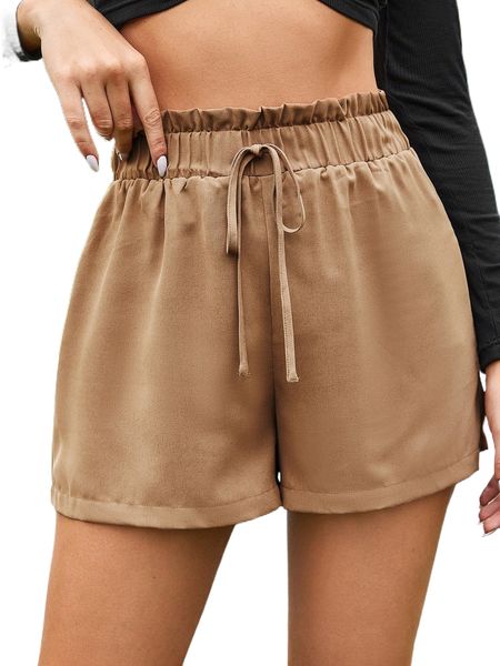 

paperbag waist tie front shorts q8ai#, White;black