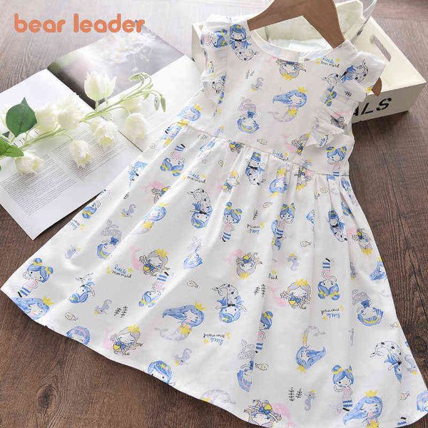 Bear Leader Ragazze Fiori Abiti New Summer Kids Baby Party Costume floreale Bambini Moda Abiti da sposa Abiti casual 3-8Y G220428