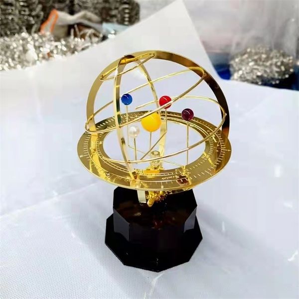 Güneş Sistemi Grand Orrery Modeli Retro Oturma Odası Yatak Odası Dekorasyonu Ev Heykeli Süsler Çocuk Hediyeleri için Dekor 220707