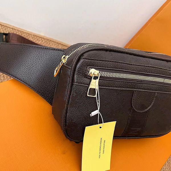 Marca de luxo sacos cintura masculina clássico preto caso celular couro náilon grande e pequeno estilo bumbag cinto bolsas alta qual284w