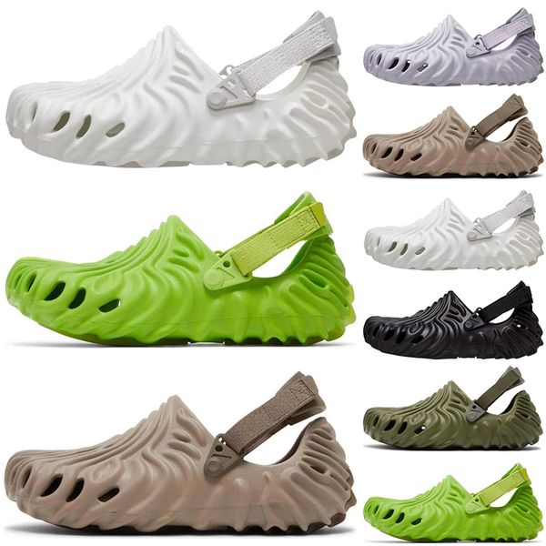

designer pollex clog croc sandals slides mens womens white green slippers luxury shoes pantoufle flip flops platform scuffs sandales ale, Black