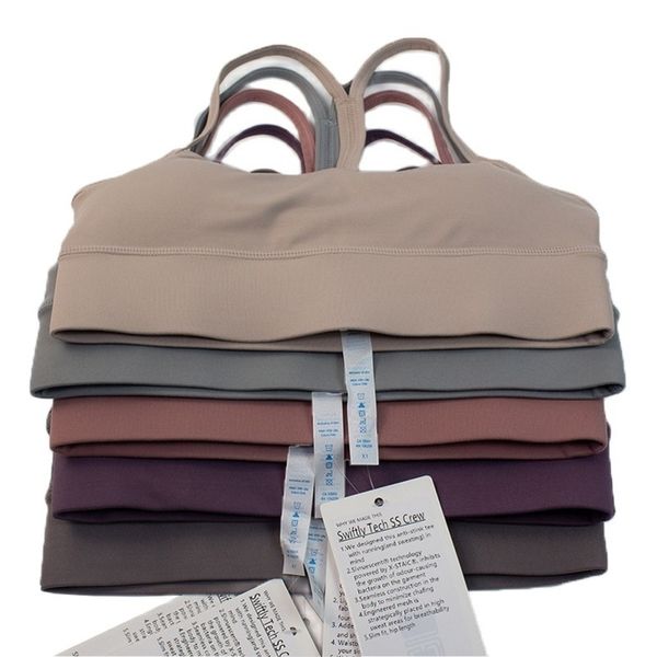 

classic fashion lulu womens bras breathable sports underwear jogging padded gym women bra suspenders vest female running lingerie m5of, Red;black