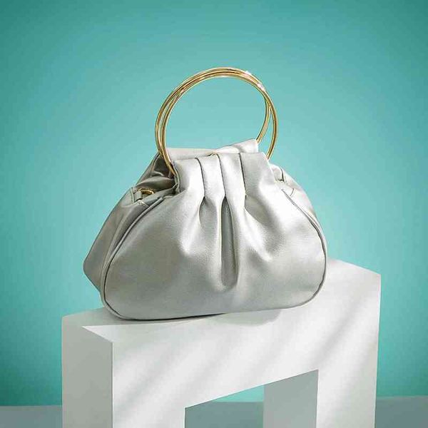 

new fashion trend shoulder bag chain cross-body bag pleated candy color tote 220611