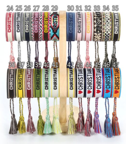 

bracelets brand fashion woven friendship for womens handmade braided luxury bracelet designers with tassel print embroidery mens jewelry ban, Golden;silver
