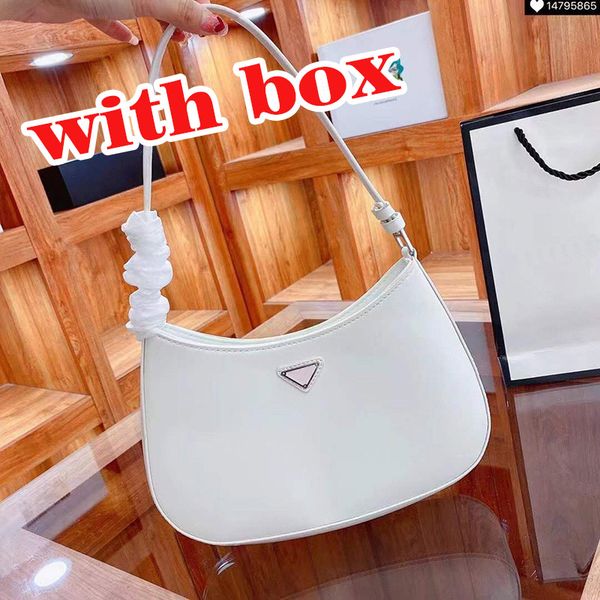 

2022 ladies underarm bag designer handbag white black shoulder bag fashion simple premium with box