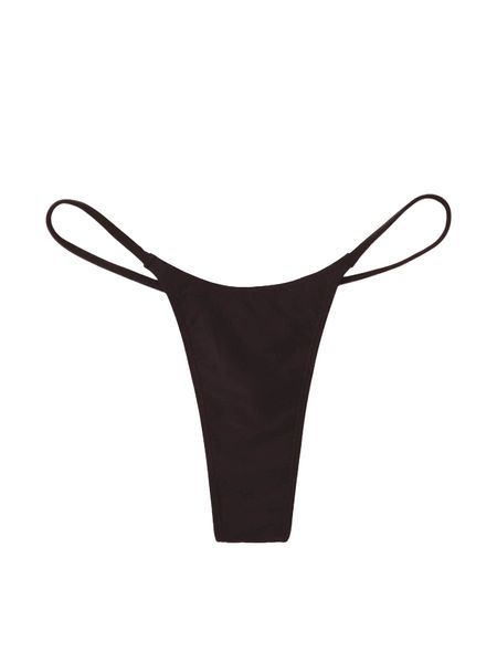

plus solid bikini bottom y7zg#, Black