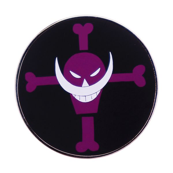 

cute anime movies tv hard enamel pins collect funny child fashion jewelry gifts metal cartoon brooch backpack collar lapel badge skull, Blue