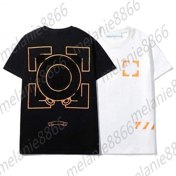 

off short graffiti men's t-shirts women's same loose round neck t-shirt half sleeve fashion brand white, White;black