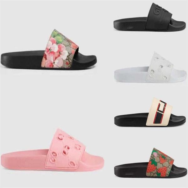 

whole summer brand designer women flip flops slipper fashion genuine leather slides sandals metal chain ladies casual shoes2038, Black
