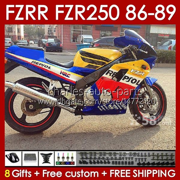 Verkleidungsset für Yamaha FZR250R FZR250 FZR 250 R RR 86 87 88 89 FZR-250 Karosserie 142Nr