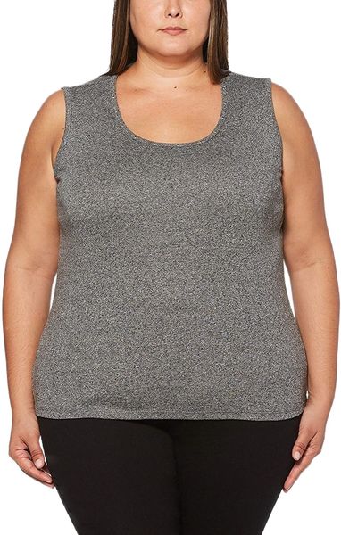 

women's plus size heat set tank b2bh#, White