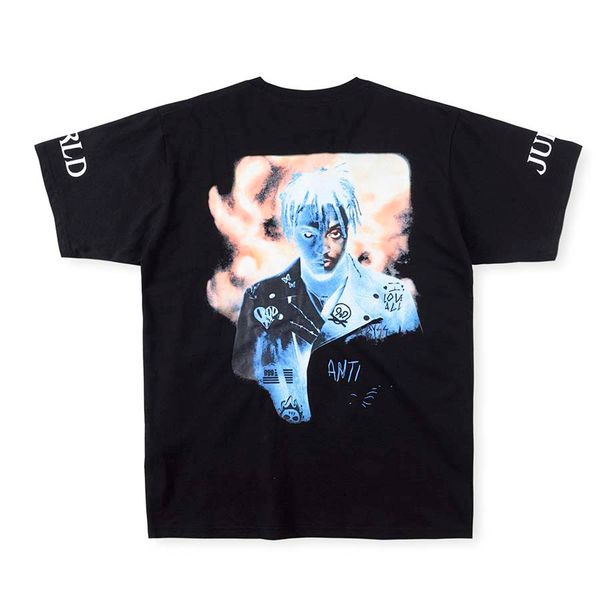 

black t shirt men women printed tee oversize short sleeve 22fw, White;black