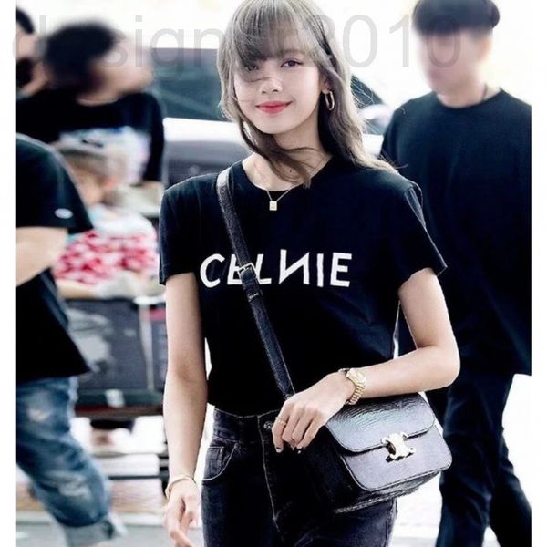 

women's t-shirt designer spring style women's simple short sleeve shirt with 22 letters tu25, White