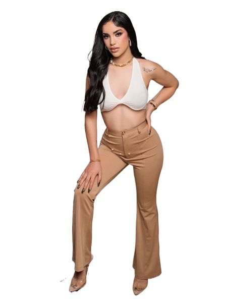 

sxy x kimberly loaiza backless crop halter y7cv#, White