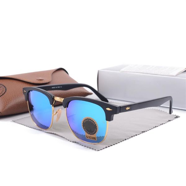

luxury brand vintage pilot sunglasses glass lens uv400 bans men women wen sun glasses case 3016235d, White;black