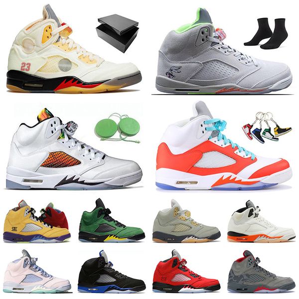 

2022 bred patent 5 5s prfc basketball shoes men trainers jumpman sneakers racer blue easter fire red jade horizon blue bird women sports ore