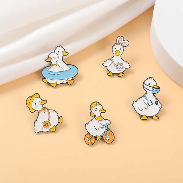 

duck swimsuit full duck brooch, Gray